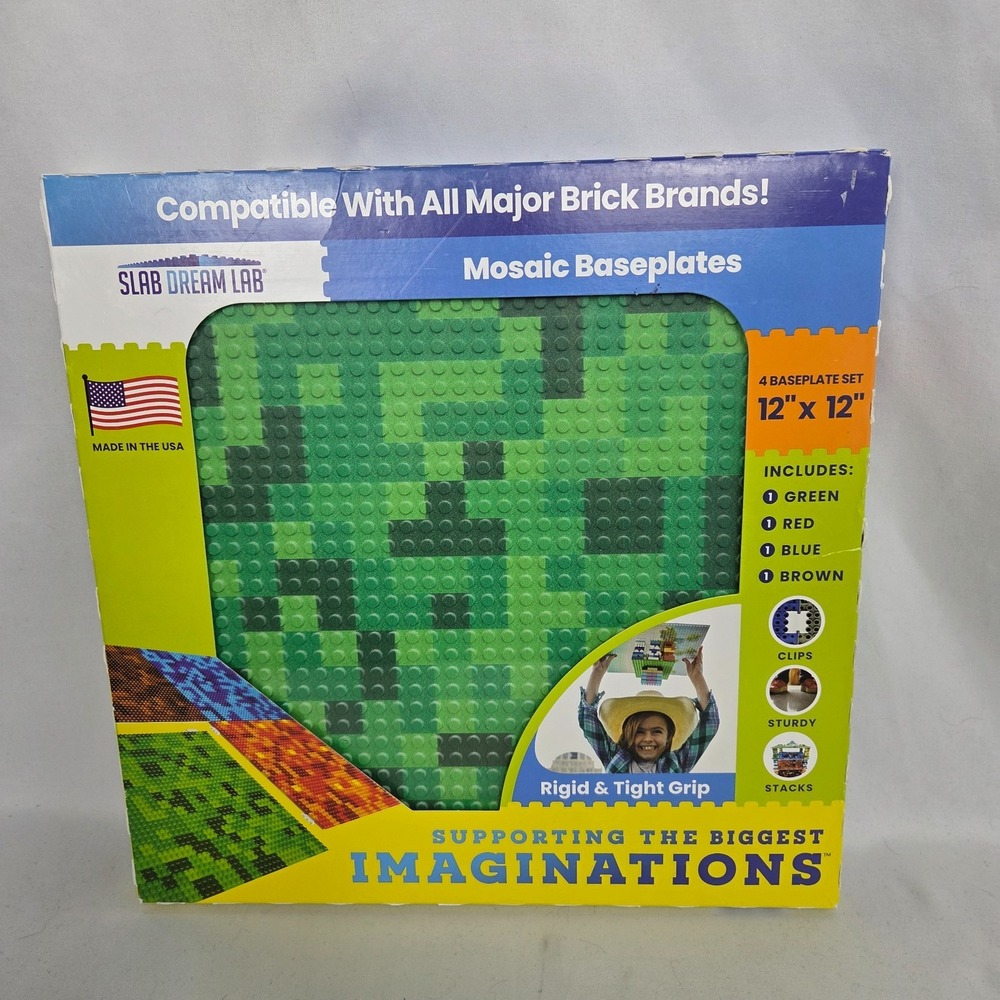 Slab Dream Lab‎ Mosaic Baseplates 4 Pack 12x12 Compatible with All Major Brands